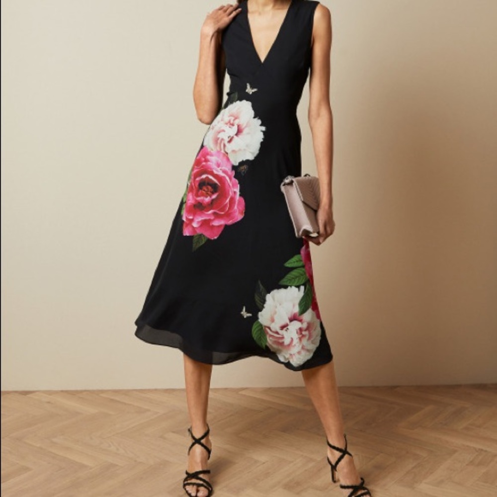 Ted Baker ulna midi dress size 0, XS